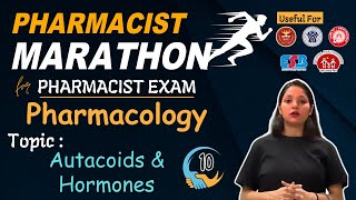 PHARMACIST MARATHON AUTACOIDS amp HORMONES PHARMACOLOGY CLASS  10 MISSION PHARMACIST pharmacist [upl. by Eecyac442]