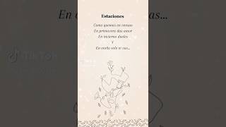 Estaciones  MiliPoems music poetry poem estaciones frases amor love herewithme [upl. by Ivonne]