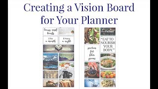 Creating a Vision Board for your Planner  Kendra Bork [upl. by Kerin]