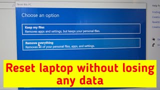 How to Reset Laptop Without Losing Data 2024 [upl. by Yttik]