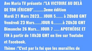 🙏🏼LA VICTOIRE AU DELÀ DE TON JÉRICHO3eme édition J5 [upl. by Shanon]