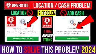 Dream11 Location Problem 2024  How To Solve Dream 11 Location Problem  100 Working Solution😱 [upl. by Honebein]