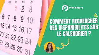 Comment rechercher des disponibilités sur le calendrier avec PlanningPME [upl. by Thor792]