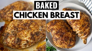 The Absolute BEST Baked Chicken Breasts  Every Single Time [upl. by Neellek]