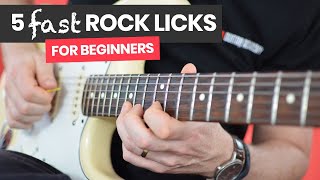 How To Play 5 Fast Rock Guitar Licks  Beginners Lead Guitar Lesson [upl. by Eleanor]