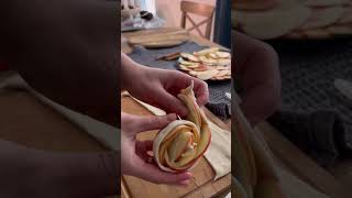 Apple roses with cinnamon The BEST puff pastry recipe [upl. by Eyk]