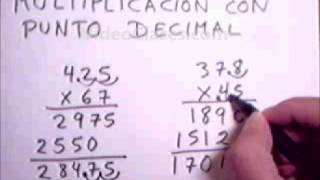 Multiplicacion con punto decimal [upl. by Saxela]