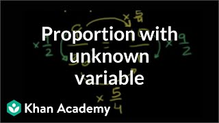 Solving a proportion with an unknown variable example  7th grade  Khan Academy [upl. by Anauj]