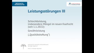 Zivilrecht 20 neues Gewährleistungsrecht 2022 Kaufrecht Schlechtleistung [upl. by Deryl]