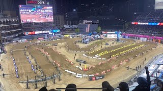 Eli Tomac vs Barcia San Diego Supercross 2020 [upl. by Yardna]