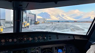 From cockpit Landing at the northernmost airport in the world svalbard [upl. by Godewyn]