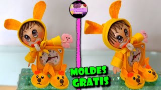 Reloj bebe 3D en foami moldeable para regalar en un baby shower paso a paso Moldes Gratis [upl. by Conte]