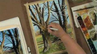 Preview  Painting Trees in Watercolor Pen amp Ink with Claudia Nice [upl. by Resee]