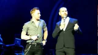 Ronan and Shane announce the Boyzone 20 year anniversary tour live on stage at the O2 London [upl. by Ziana]