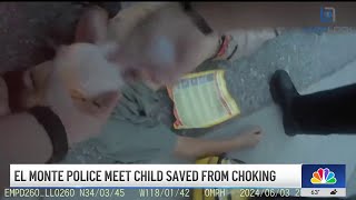 El Monte police meet child they saved from choking [upl. by Marcelle]