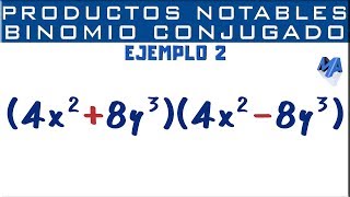 Productos Notables  Binomio Conjugado  Suma por diferencia  Ejemplo 2 [upl. by Apoor341]