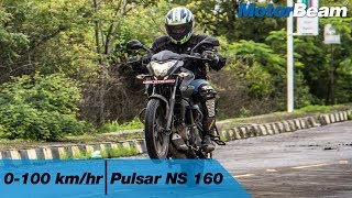 Pulsar NS 160 0100 kmhr amp Top Speed  MotorBeam [upl. by Letnohc]