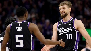 Sabonis’ dunk with 77 seconds left sends Kings past Spurs 131129 [upl. by Trofmoc]