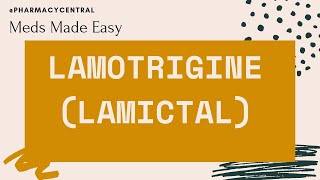 Lamotrigine Lamictal  Meds Made Easy MME [upl. by Hafirahs]