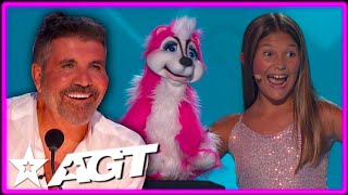 Young Girl Combines Puppets and Magic in Hilarious Audition on Americas Got Talent 2023 [upl. by Sheridan538]