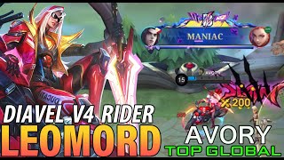 MANIAC Diavel V4 Rider Leomord New DUCATI Skin Gameplay  Top Global Leomord By ᴀᴠᴏʀʏ  MLBB [upl. by Anahsal]