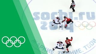 Canada vs USA  Hayley Wickenheiser relives the Sochi 2014 Womens Ice Hockey final [upl. by Agnesse]