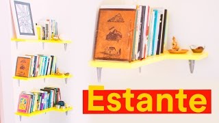 DIY  ESTANTE DE LIVROS  Reforma de Kitnet [upl. by Ringler]