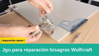 ¡Reparar bisagras fácil  Wolfcraft EL JUEGO DEFINITIVO reparacion muebles bisagras diy [upl. by Belloir777]