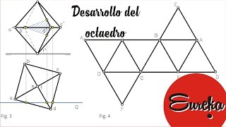 Tutorial de dibujo │ Desarrollo de un octaedro [upl. by Roda]