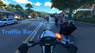 THE CREW MOTORFEST Kx450 wheelie Traffic Boyz Sunday Funday [upl. by Nibas]