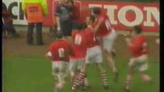 Clint Marcelles goal  Barnsley v Bradford 260497 [upl. by Hodges926]