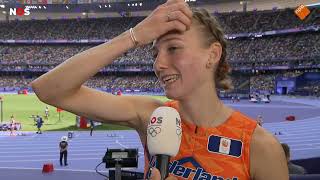 Femke Bol 🇳🇱 Interview on Dutch TV after the Olympic Games Heats 🇨🇵🔥 [upl. by Lebaron493]