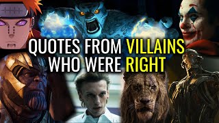 QUOTES FROM VILLAINS WHO WERE COMPLETELY RIGHT  Part 1 to 5 [upl. by Zwart]