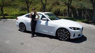 2025 BMW 430i Coupe Review in Alpine White  19quot Wheels  Cognac Interior  BMW Test Drive Review [upl. by Anwad]