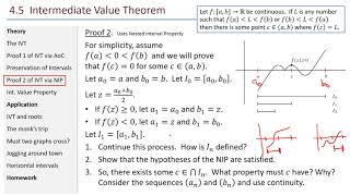 Math 441  45 Intermediate Value Theorem [upl. by Benjie]