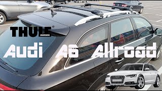 Montage Dachträger mit reling Thule Wingbar Edge Audi A6 Allroad [upl. by Witha368]