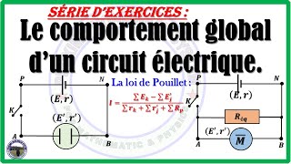 Série exercices comportement global circuit électrique 1 Bac [upl. by Tiffy]