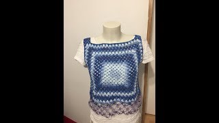 Tuto top granny au crochet 😀 [upl. by Atinrev]