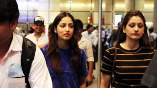 Yaami Gautam SPOTTED At Mumbai Airport [upl. by Kaehpos239]