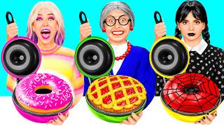 Wednesday vs Grandma Cooking Challenge  Kitchen Gadgets and Parenting Hacks by TeenTeam Challenge [upl. by Gerta]