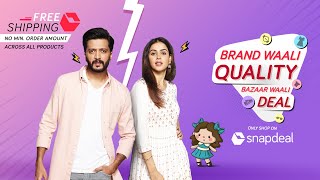 Snapdeal  Brand Waali Quality Bazaar Waali Deal  Riteish  Genelia  Snapdeal Online Shopping [upl. by Renny]