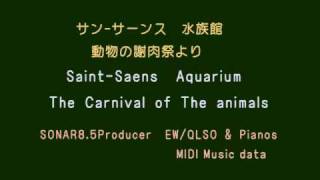 サンサ－ンス 水族館 SaintSaens Aquarium MIDI now64bit [upl. by Ehcadroj]