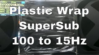 Plastic Wrap Test 30quot SuperSub Subwoofer Public [upl. by Hauge]