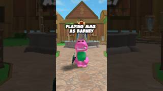 PLAYING MM2 AS BARNEY roblox mm2 barney mm2funny [upl. by Philina]