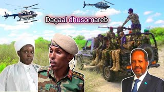 DEG DEG Dagaal Dhusomareeb ka qarxay Ehlu suna oo xoog kuso galay iyo ciidamadii somalia oo xoog la [upl. by Judenberg]