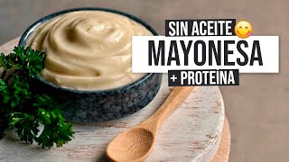 COMO HACER MAYONESA CASERA SALUDABLE SIN ACEITE MUCHA PROTEÍNA💪  SOLO EN 3 MINUTOS [upl. by Adria]