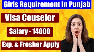 Visa Counselor job in Ludhiana  girls job in Punjab  Best job placement office in Ludhiana [upl. by Thamora654]