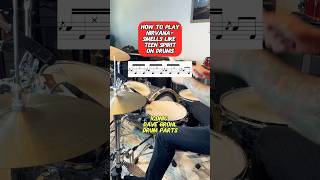 How to play quotSmells Like Teen Spiritquot on Drums Fast amp Slow drums [upl. by Enom]