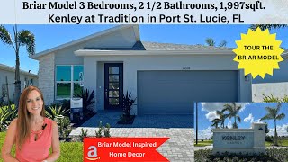 Kenley at Tradition New Homes  Briar Model 3 Bed  2 12 Bath  Port St Lucie FL [upl. by Nitsruk383]