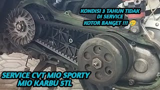 Service CVT Mio Sporty Mio Karbu 5TL Setelah 3 Tahun Tidak di Service yamaha mio bengkelmotor [upl. by Larentia]